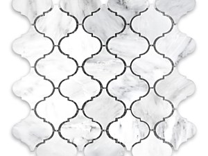 Oriental White Marble Arabesque 3 x 3 Polished or Honed